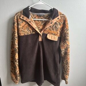 Simply Southern Brown and Orange Patterned Fleece
